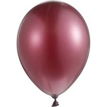 Rönesans Parti Bordo Metalik Balon 70 Adet + 5 mt Balon Zinciri