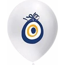Rönesans Parti Nazar Boncuklu Beyaz Maşallah Balon 50 Adet