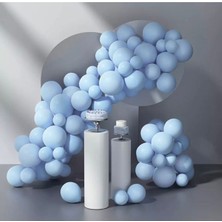 Rönesans Parti Makaron Pastel Renk Mavi 75 Adet Balon ve Balon Zinciri