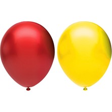 Rönesans Parti Metalik Balon Seti 10 Adet ( Kırmızı, Sarı)
