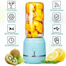 Three Beans Taşınabilir Kişisel Blender, Meyve Smoothies İçin USB Şarj Edilebilir Kablosuz Elektrikli Sıkacağı Blender | Sıkacaklar (Yurt Dışından)