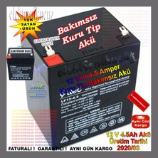 Ttec Hhm-12 Volt 12V 4.5 Amper 4.5AH Kuru Akü Batarya Alarm Santral Asansör Tıbbi Cihaz Aküsü Pili