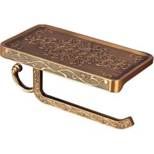 Three Beans Tuvalet Kağıdı Tutucu Vintage Metal Mutfak Kağıt Tutucu Rulo Doku Raf Duvara Monte Banyo Tuvalet Havlu Retro Depolama Raf | Kağıt Tutucular (Altın) (Yurt Dışından)