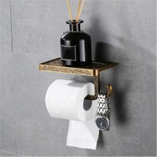 Three Beans Tuvalet Kağıdı Tutucu Vintage Metal Mutfak Kağıt Tutucu Rulo Doku Raf Duvara Monte Banyo Tuvalet Havlu Retro Depolama Raf | Kağıt Tutucular (Altın) (Yurt Dışından)