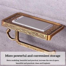 Three Beans Tuvalet Kağıdı Tutucu Vintage Metal Mutfak Kağıt Tutucu Rulo Doku Raf Duvara Monte Banyo Tuvalet Havlu Retro Depolama Raf | Kağıt Tutucular (Altın) (Yurt Dışından)