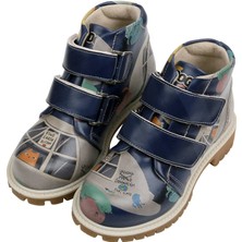 Çocuk Vegan Deri Çok Renkli Günlük Bot - Universe Domination Tasarım