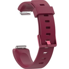 Markacase Fitbit Ace 2 Uyumlu Silikon Kordon Bordo Small (S)