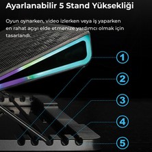 Bix BX-CP01G RGB Aydınlatmalı Gaming Notebook Soğutucu