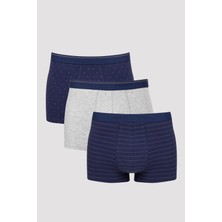 Penti Çok Renkli Navy Mix Design 3lü Mid Boxer