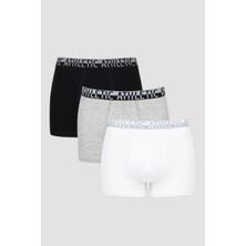 Penti Çok Renkli Elastic Band Slogan 3lü Mid Boxer