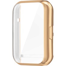 Gpack Huawei Watch Fit 2 Kordon Önü Kapalı Renkli Silikon Gard 02 Gold