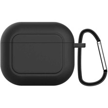 Case Street Casestreet Apple Airpods 3. Nesil Kılıf Mat Lüx Silikon A23 Siyah