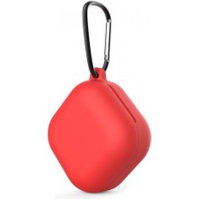 Case Street Casestreet Samsung Galaxy Buds Live Kılıf Kancalı Mat Silikon Sf8 Kırmızı