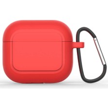 Case Street Casestreet Apple Airpods 3. Nesil Kılıf Mat Lüx Silikon A23 Kırmızı