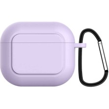 Case Street Casestreet Apple Airpods 3. Nesil Kılıf Mat Lüx Silikon A23 Lila