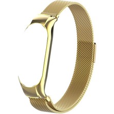 Case Street Casestreet Xiaomi Mi Band 7 Kordon Hasır Metal Ayarlanabilir Krd 01 Gold