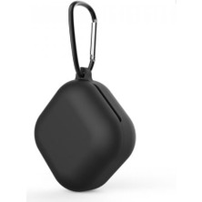 Case Street Casestreet Samsung Galaxy Buds 2 Kılıf Kancalı Mat Silikon Sf8 Siyah
