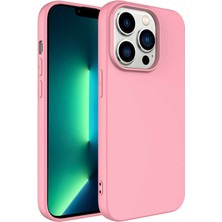 Smcase Apple iPhone 14 Pro Kılıf Mara Lansman Silikon Mat Soft Korumalı Pembe