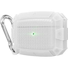 Smcase Apple Airpods Pro Kılıf Sert Silikon Kancalı A10 Renksiz