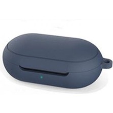 Smcase Samsung Galaxy Buds Kılıf Kancalı Mat Silikon Sf8 Lacivert