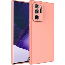 Dlrcase Samsung Galaxy Note 20 Ultra Kılıf Mara Lansman Silikon Mat Soft Korumalı Turuncu