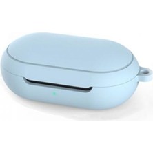 Dlrcase Samsung Galaxy Buds Kılıf Kancalı Mat Silikon Sf8 Açık Mavi