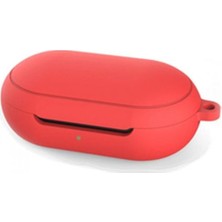 Dlrcase Samsung Galaxy Buds Kılıf Kancalı Mat Silikon Sf8 Kırmızı
