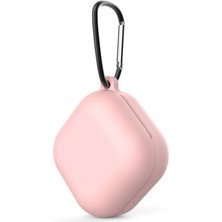 Dlrcase Samsung Galaxy Buds 2 Kılıf Kancalı Mat Silikon Sf8 Açık Pembe