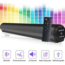 Xinhang Kablosuz Bluetooth Soundbar Hoparlör Sistemi Kablolu Kablosuz Surround Stereo Ev Sineması Tv Projektör (Yurt Dışından)