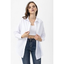 Şimal Kadın Oversize Poplik Gömlek