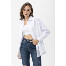 Şimal Kadın Oversize Poplik Gömlek