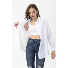Şimal Kadın Oversize Poplik Gömlek
