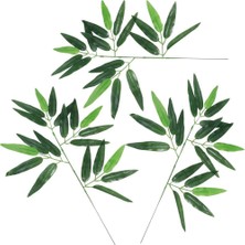 Nettenevime Yapay Çiçek Tekli Bambu Yaprağı Ağaç Yaprağı 3 Adet Tekdal