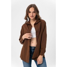 Şimal Kadın Oversize Poplik Gömlek