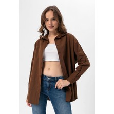 Şimal Kadın Oversize Poplik Gömlek
