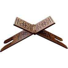 Berat Ahşap Rahle - Mdf Ahşap Yakma Rahle - Kuran Okuma Rahlesi - 50 cm