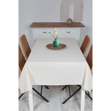 Emtory Home  100X100CM Naturel Pamuk Keten Masa Örtüsü