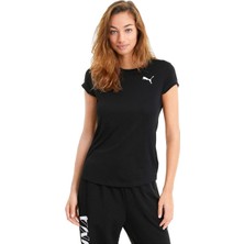 Puma Active Tee - Kadın Siyah Spor T-Shirt - 586857 01