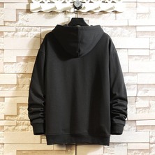 Mgc Store Kapüşonlu Siyah Cepli Sweatshirt