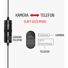 Ason Plus Ally 3.5mm Universal Lavalier Kablolu Yaka Mikrofonu 6 Metre