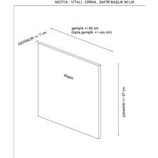 Minar 160X200 Motya Baza Başlığı - Açık Gri