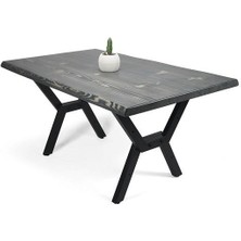 Entema Doğal Ağaç Masif Hibrit Kütük Yemek Masası ve Sehpa 75CM x 145CM