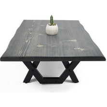 Entema Doğal Ağaç Masif Hibrit Kütük Yemek Masası ve Sehpa 75CM x 145CM