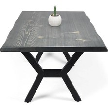 Entema Doğal Ağaç Masif Hibrit Kütük Yemek Masası ve Sehpa 75CM x 145CM
