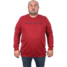 Starbattal Büyük Beden Sweat New York  22704-BORDO