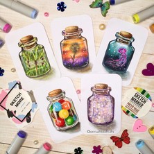 Poliart Bijou Kartlar Seti Marker ve Grafik Için KUTUSUZ