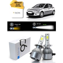 C6 Renault Clio Kısa Far Led Xenon Şimşek Etkili 2006 Ve Üzeri