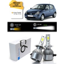 C6 Renault Clio Kısa Far Led Xenon Şimşek Etkili 2002-2006 Arası