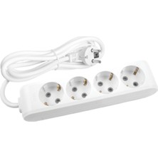 Viko Multi-Let Dörtlü Priz Topraklı Kablolu Çocuk Korumalı - 3 Mt (3 Metre) 90113403
