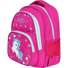 Waddell Unicorn  Pembe Desenli Ilkokul Sırt ve Beslenme Çantası,beslenme Kabı ve  1 Adet Kalem